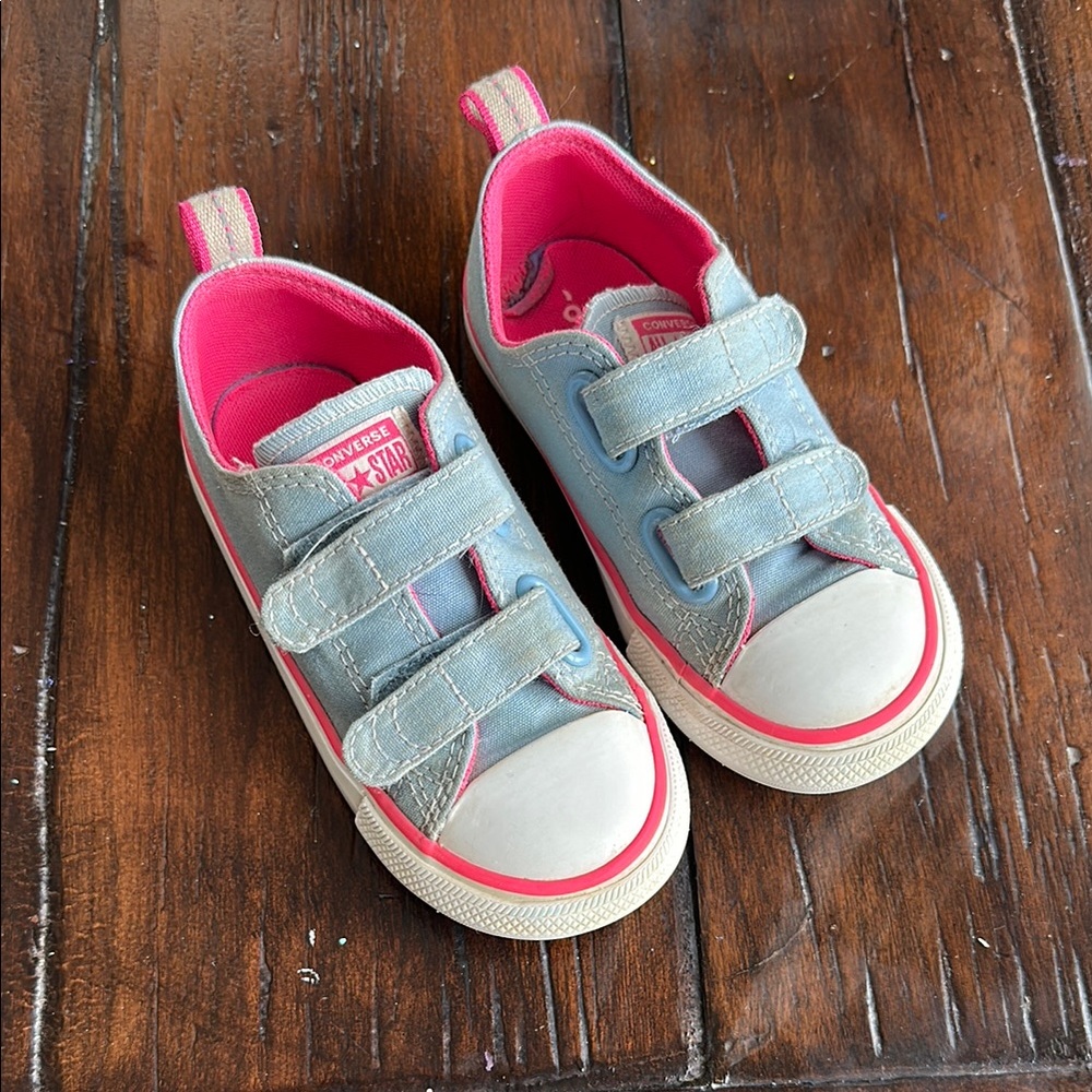Converse Kids' Blue and Pink Sneakers
